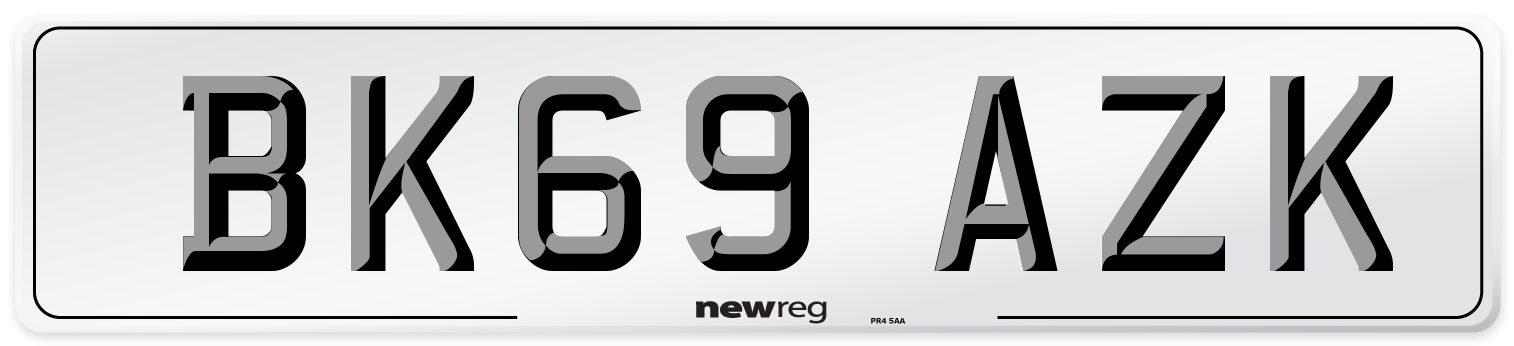 BK69 AZK Number Plate from New Reg